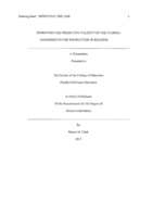 Improving the predictive validity of the Florida assessments for instruction in reading