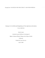 Techniques for Core Stability and Strengthening and Their Applications as Interventions for Low Back Pain