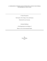 A COMPARISON OF INDOOR AND OUTDOOR EDUCATION IN NON-FORMAL ENVIRONMENTAL EDUCATION
