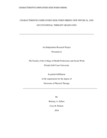 Characteristics Employers Seek When Hiring New Physical and Occupational Therapy Graduates