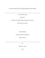 Evaluating Trust and Its Timeline in Medical Practitioners
