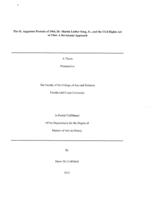 The St. Augustine protests of 1964, Dr. Martin Luther King, Jr., and the Civil Rights Act of 1964:  A Revisionist Approach 