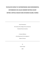 The Relative Impact of Anthropogenic and Environmental Disturbances on a Black Skimmer Nesting Colony within a Critical Wildlife Area on Marco Island, Florida