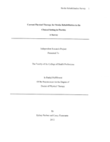 Current physical therapy for stroke rehabilitation in the clinical setting in Florida:  a survey