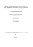 Influence of agency interventions to reduce residential water use in drought conditions, Collier County Florida 2008