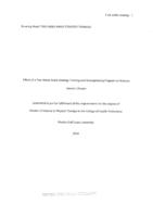 Effect of a two-week ankle strategy training and strengthening program on balance