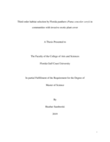 Third order habitat selection by Florida panthers (Puma concolor coryi) in communities with invasive exotic plant cover