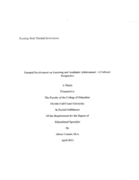 Parental involvement on learning and academic achievement:  a cultural perspective