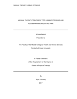 MANUAL THERAPY TREATMENT FOR LUMBAR STENOSIS AND ACCOMPANYING RADIATING PAIN