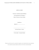 Externalizing Disorders and Violent Juvenile Crime