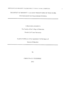 The effect of minority teachers' perceptions of their work environment on teacher retention