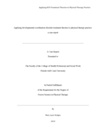 Applying developmental coordination disorder treatment theories to physical therapy practice:  a case report