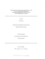 The impact of water management practices in the Caloosahatchee River:  mollusk assemblages as indicators of environmental change