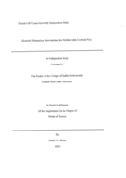 Electrical stimulation interventions for children with cerebral palsy