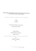 Effect of Salinity on the Physiological Responses of the Non-Native Green Mussel, Perna Virdic, and the Native Oyster, Crassostrea Virginia