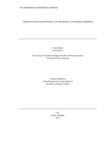 CONGENITAL MUSCULAR TORTICOLLIS:  THE IMPORTANCE OF DIFFERENTIAL DIAGNOSIS