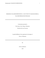 Preservice Teacher Dispositions:  A Case Study of Changes During a Teacher Preparation Program