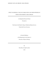 EFFECT OF KINESIO ® TAPE ON STABILIZATION AND STRENGTHENING IN PEOPLE WITH CHRONIC ANKLE SPRAINS