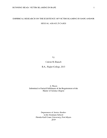 EMPIRICAL RESEARCH ON THE EXISTENCE OF VICTIM BLAMING IN RAPE AND/OR SEXUAL ASSAULT CASES