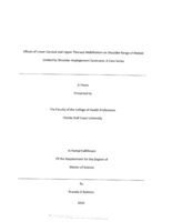 Effects of lower cervical and upper thoracic mobilization on shoulder range of motion limited by shoulder range of motion limited by shoulder impingement syndrome:  A case series