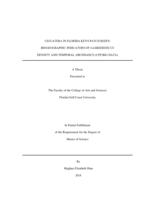 CIGUATERA IN FLORIDA KEYS PATCH REEFS:  BIOGEOGRAPHIC INDICATORS OF GAMBIERDISCUS DENSITY AND TEMPORAL ABUNDANCE (CFP