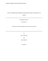 Effect of Running and Swimming on Bone Mineral Density Throughout the Lifespan