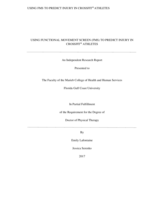 USING FUNCTIONAL MOVEMENT SCREEN (FMS) TO PREDICT INJURY IN CROSSFIT® ATHLETES