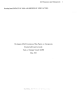 The impact of self-awareness of risk factors on osteoporosis