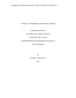 A Narrative of Undergraduate Latina Students’ Resilience