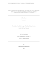 EFFECT OF BODYWEIGHT SUPPORTED TREADMILL TRAINING (BWSTT) TO IMPROVE GAIT EFFICIENCY IN PERSONS WITH BELOW KNEE AMPUTATIONS:  A RETROSPECTIVE CASE REPORT