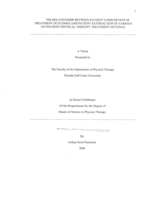 The relationship between patient's perception of treatment outcomes and patient satisfaction in various outpatient physical therapy treatment settings