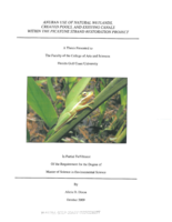 Anuran use of natural wetlands, created pools, and existing canals within the Picayune Strand Restoration Project