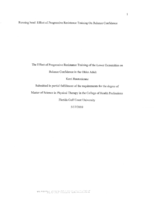 The effect of progressive resistance training of the lower extremities on balance confidence