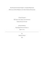 The National Flood Insurance Program's Community Rating System:  Effectiveness for Flood Mitigation in Two States, Florida and Pennsylvania