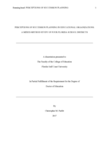 Perceptions of Succession Planning in Educational Organizations:  A Mixed-Method Study of Four Florida School Districts