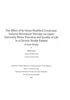The effect of in-home modified constraint-induced movement therapy on upper extremity motor function