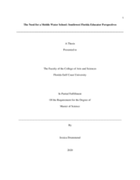 The Need for a Mobile Water School:  Southwest Florida Educator Perspectives