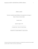 Effectiveness of Emotional Support Animals as a Treatment Method for Adults Diagnosed with Generalized Anxiety Disorder