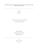 METHOD ASSESSING THE HYDRAULIC CONDUCTIVITY OF THE SURFACE-WATER INTERFACE OF TWO PONDS