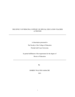 THE EFFECT OF PRINCIPAL SUPPORT ON SPECIAL EDUCATION TEACHER ATTRITION