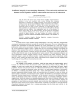Academic integrity in an emerging democracy: How university students in a former Soviet Republic balance achievement and success in education