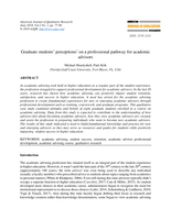 Graduate students’ perceptions’ on a professional pathway for academic advisors
