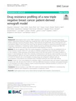 Drug resistance profiling of a new triple negative breast cancer patient-derived xenograft model