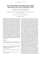 Resveratrol analogues surprisingly effective against triple‑negative breast cancer, independent of ERα