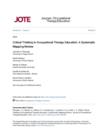 Critical Thinking in Occupational Therapy Education: A Systematic Mapping Review
