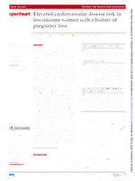 Elevated cardiovascular disease risk in low-income women with a history of pregnancy loss