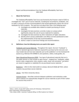 Report and Recommendations from the Textbook Affordability Task Force