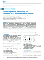 Systems Engineering Methodology for Verification of PV Module Parameter Solutions