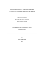 Applying the Transitional Learning Framework to an Undergraduate Interdisciplinary Studies Program