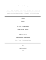 A comparative nutrient analysis of surface water and groundwater in a freshwater and an estuarine wetland in Southwest Florida